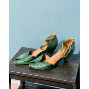 Frye Teal Leather Heels